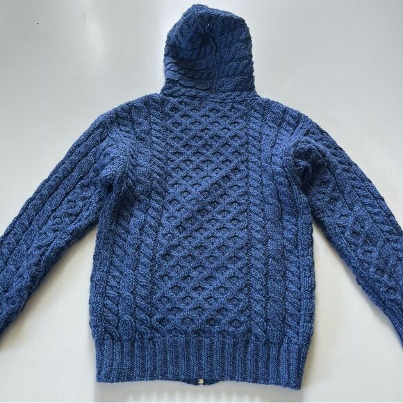 Aran Crafts Kids Merino Hooded Aran Zip Cardigan 6-7 Y - Picture 9 of 11